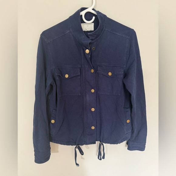 Caslon Jackets & Blazers - Caslon Stretch Organic Cotton Soft Jacket Blue Size Small